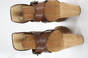 Rag & Bone Brown Suede Kinsey Cap Toe Ankle Boots Size 35 New Heels Women's Sz