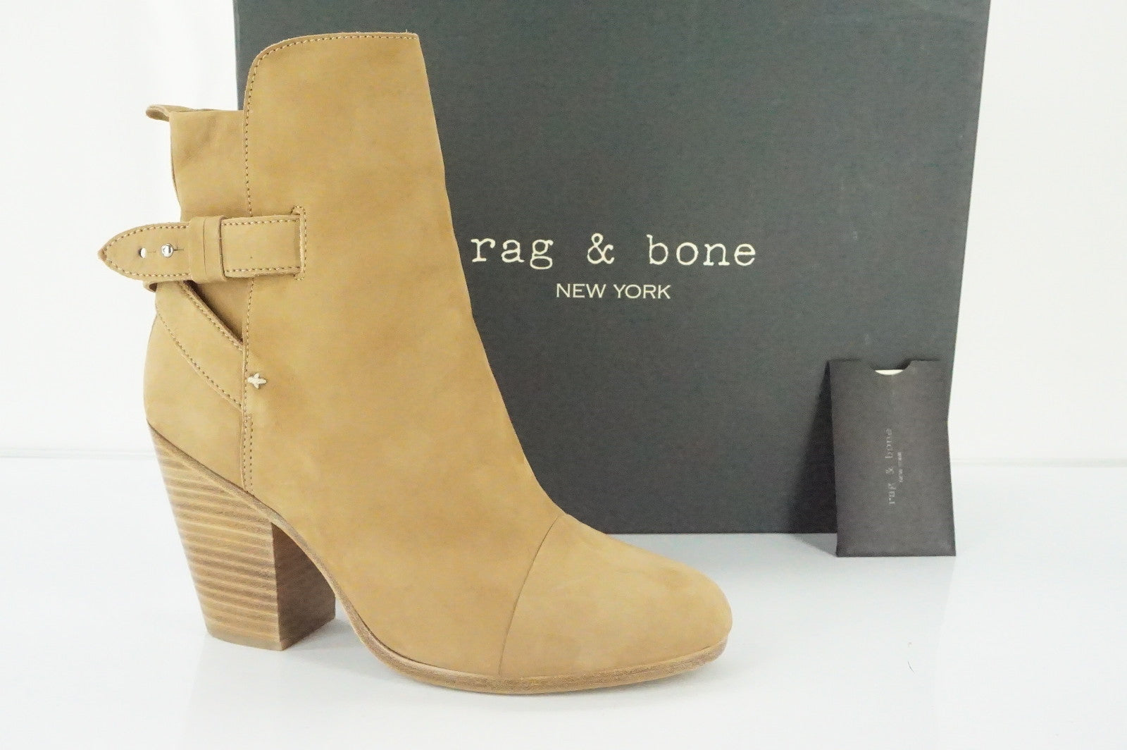 Rag & Bone Kinsey Brown Suede Block Heels Ankle Boots Size 38 $595 NIB