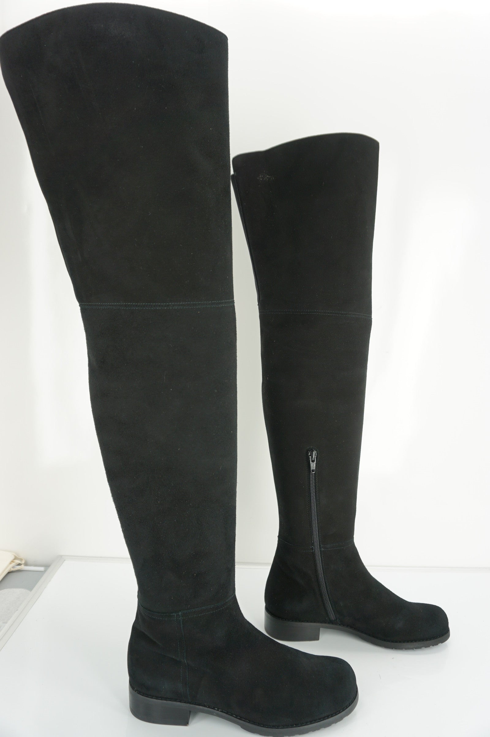 Stuart Weitzman Hilo Black Suede Over the Knee Boots Size 5 NIB $798