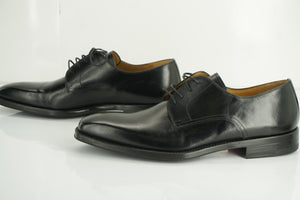 Magnanni Soba Black Leather plain toe oxfords size 10 New lace up $350