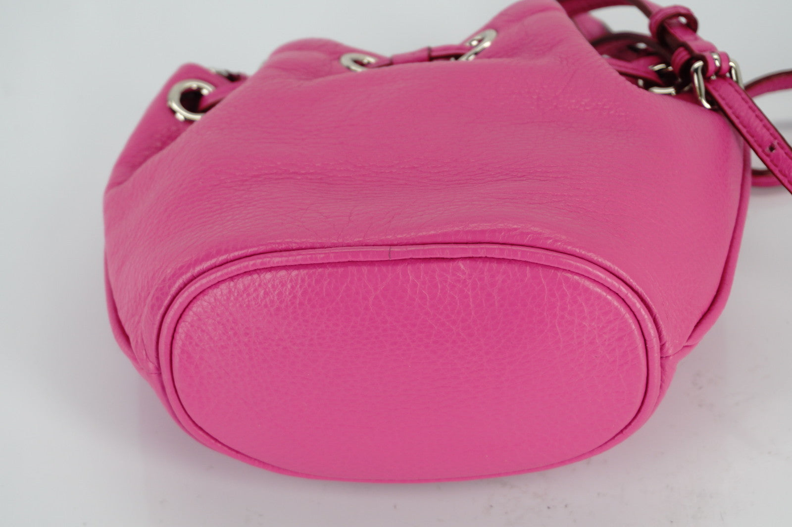 Marc Jacobs Pink Leather Too Hot to Handle Mini Drawstring Crossbody Bag New by