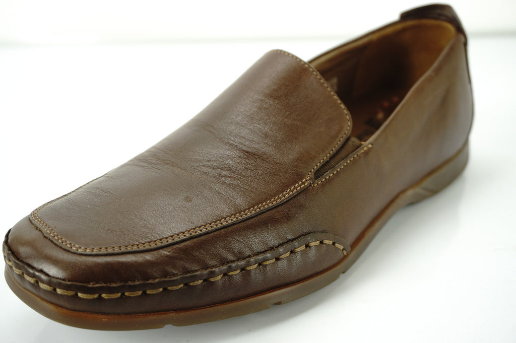 Mephisto Brown Leather Edlef Mens Apron Toe Loafers SZ 8.5 air-jet Comfortable