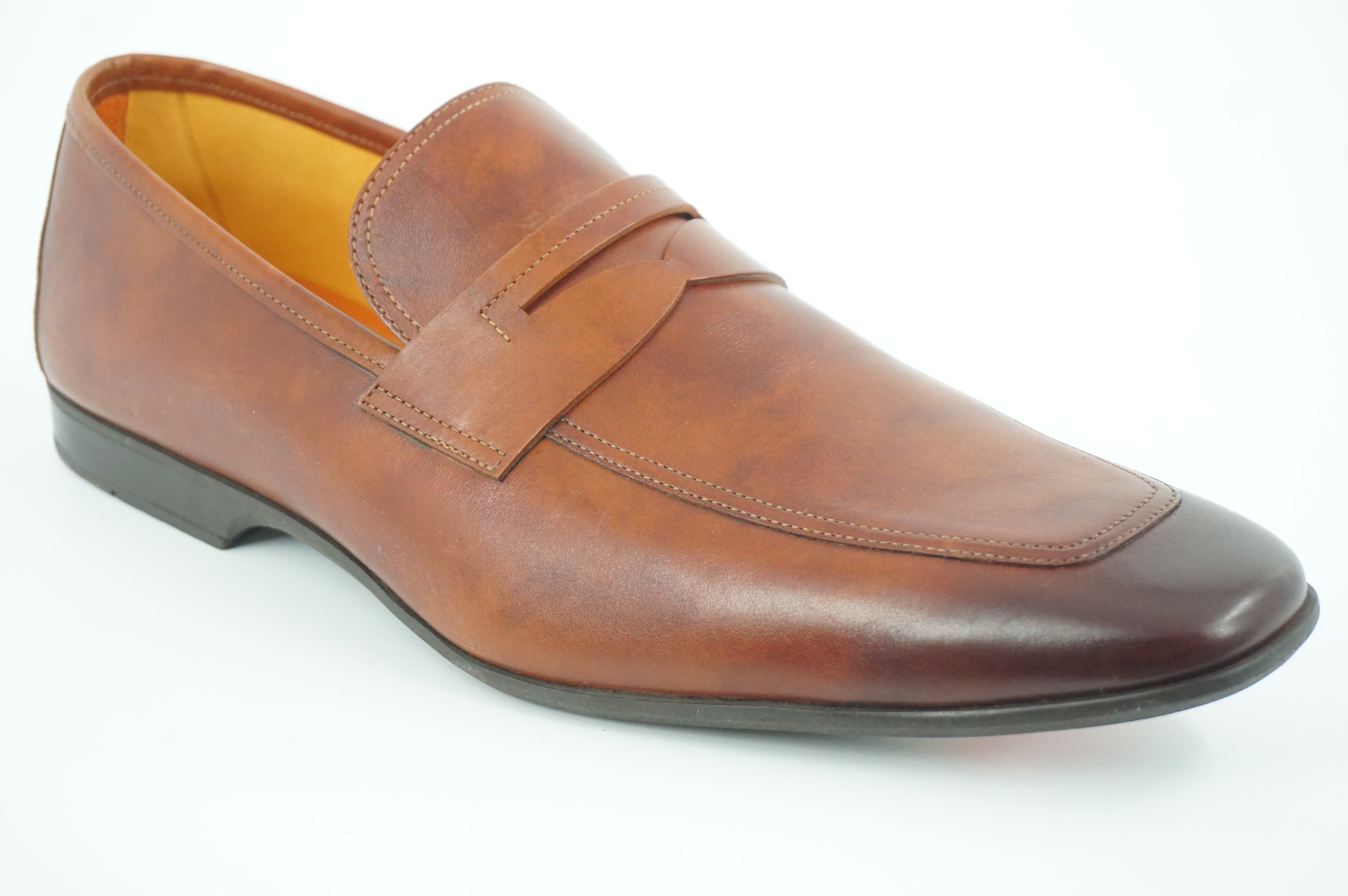 Magnanni Vale Penny Loafers Men's Dress Shoes SZ 13 Brown Leather $350 NIB
