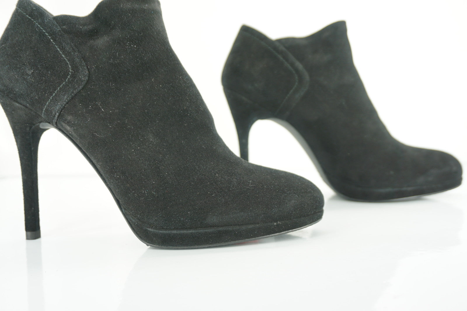 Stuart Weitzman Bluster Black Suede High Heel Booties Size 10 NEW $395