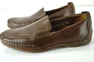 Mephisto Brown Leather Edlef Mens Apron Toe Loafers SZ 8.5 air-jet Comfortable