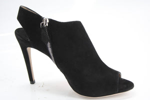 Miu Miu Black Suede Open Toe Slingback Boot Pumps Size 37.5 New Heels $790 SZ