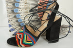 Valentino Native Tibal Beaded Lace-Up Sandals SZ 38 Ankle Strap $1375 NIB