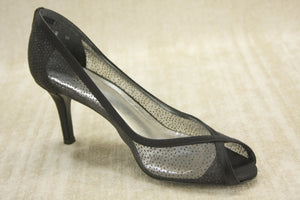 Stuart Weitzman Black Mesh Lace 'Laceola' Peep Toe Pumps Size 8 $360