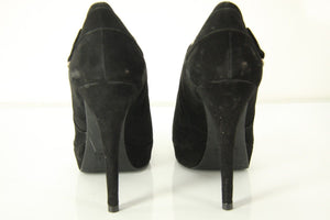 Stuart Weitzman Black Suede 'The Coverall' Platform Ankle Booties size 8 $470