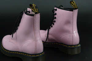 Doc Martens 1460 W combat ankle boots size 5 US laces Pink patent biker military