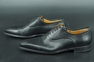 Magnanni Black Leather Frederico Cap Toe Oxford Dress Shoe SZ 12 US 45 New $450