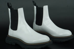 Alexander McQueen Rave Tread Leather Chelsea Ankle Boots SZ 11 44 $1190 NIB