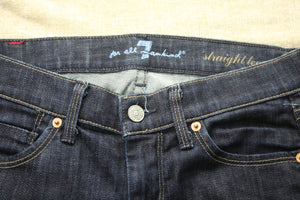 7 For All Mankind Straight Leg Mercer Wash denim Jeans size 25 $198 Womens