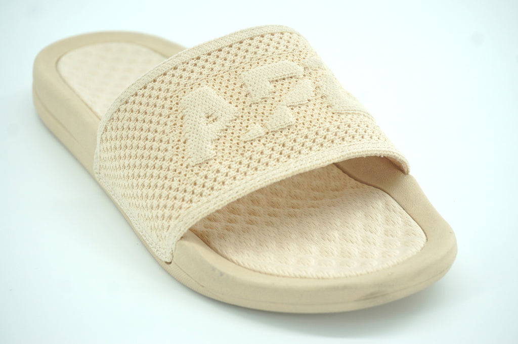 APL Big Logo TechLoom Slide Foam Sandal Waterproof Size 5 Beige