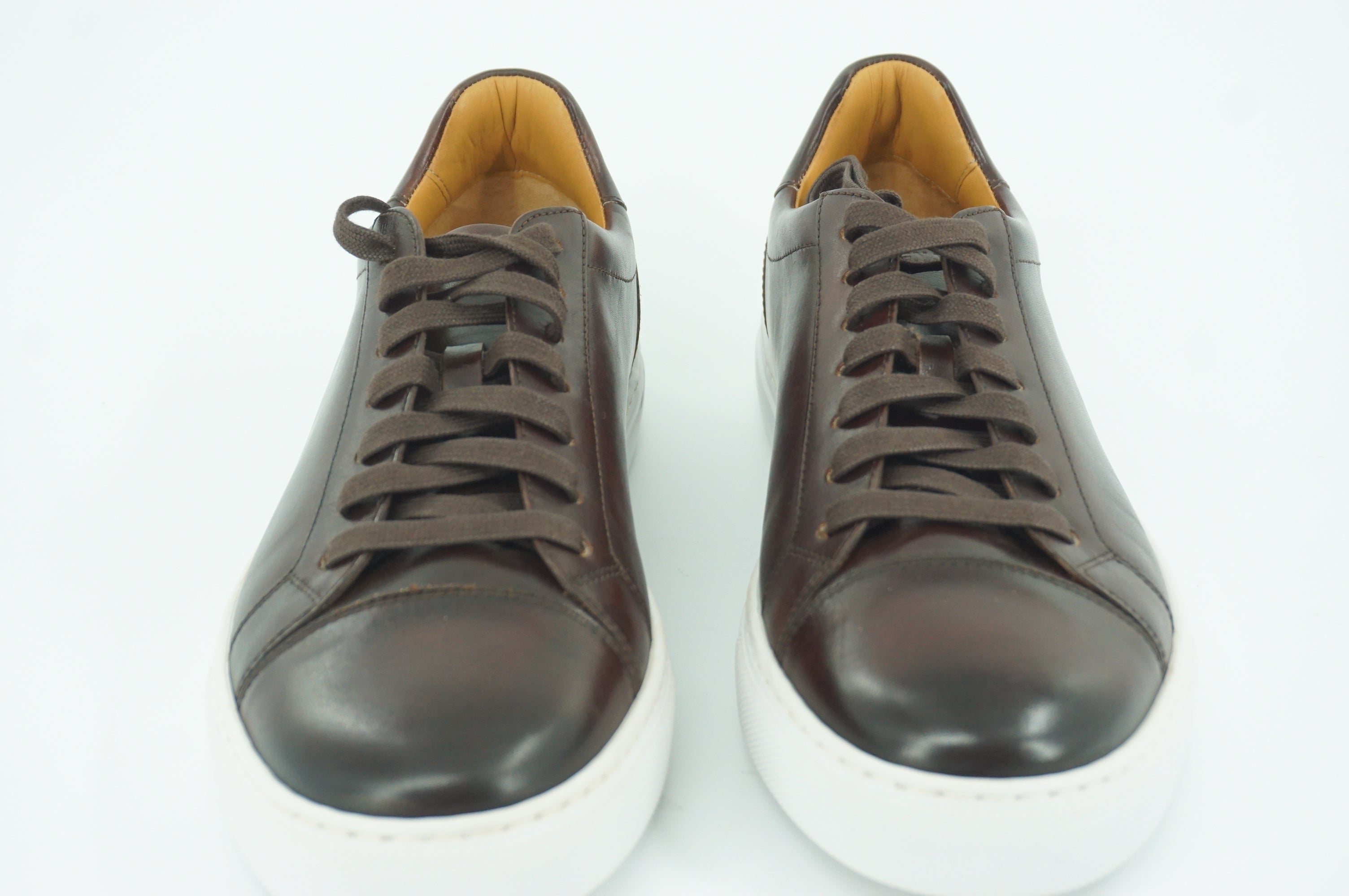 Magnanni Cuervo II Dark Brown Leather Low Top Sneaker SZ 9.5 New dress lace up