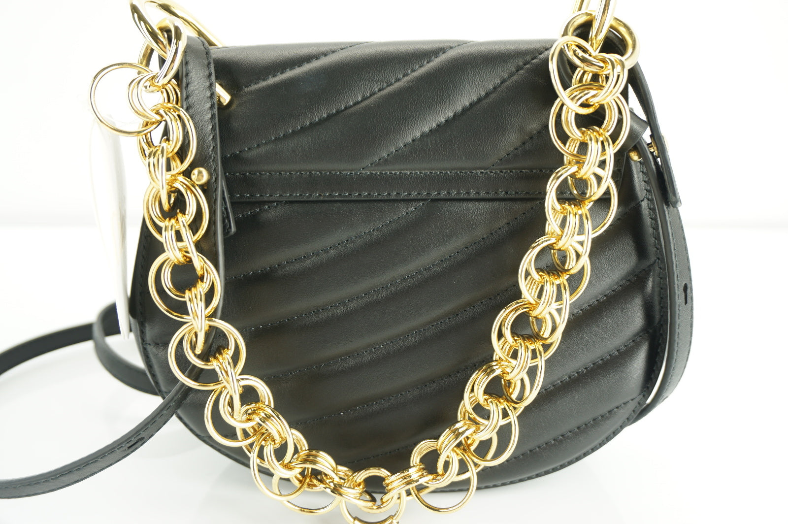 Chloe Black Quilted Leather Mini Drew Bijou Crossbody Gold Chain Bag NWT $1999