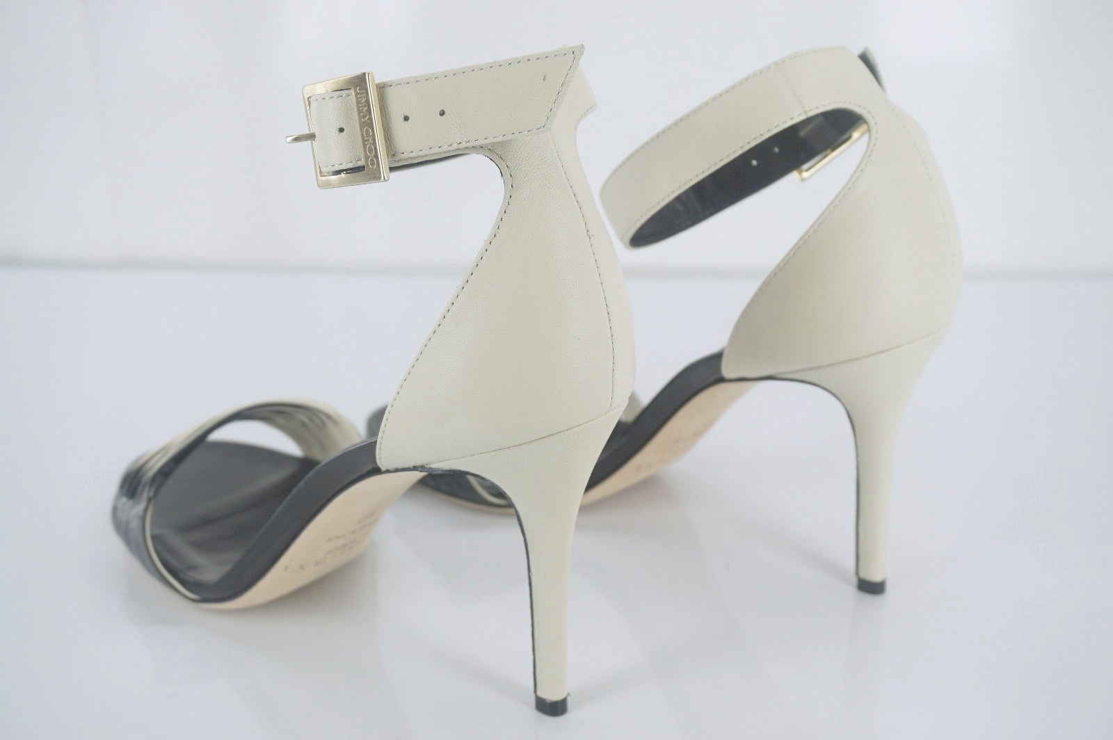 Jimmy Choo Womens Livvi Sandal Gold Degrade Leather Size 40