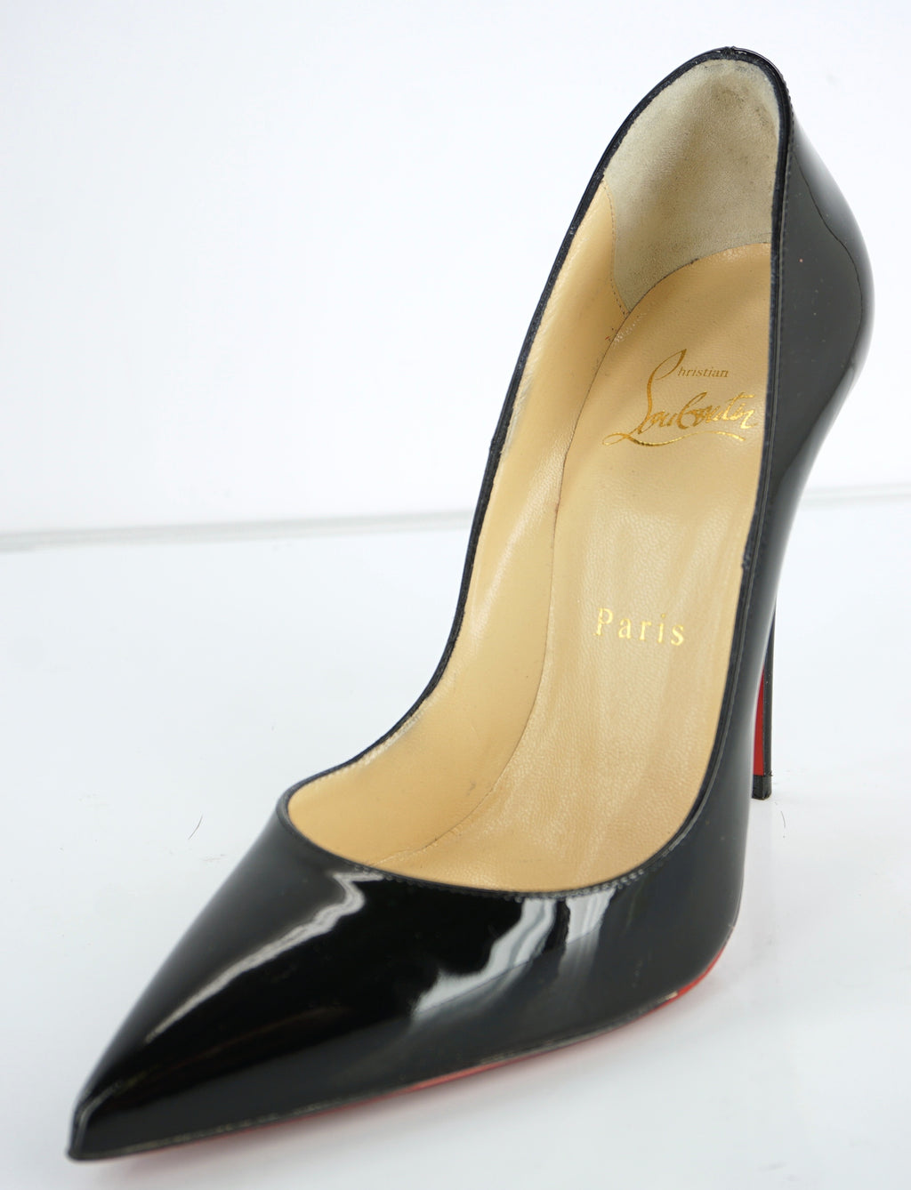 Christian Louboutin Womens So Kate Pump Beige Patent Size 36