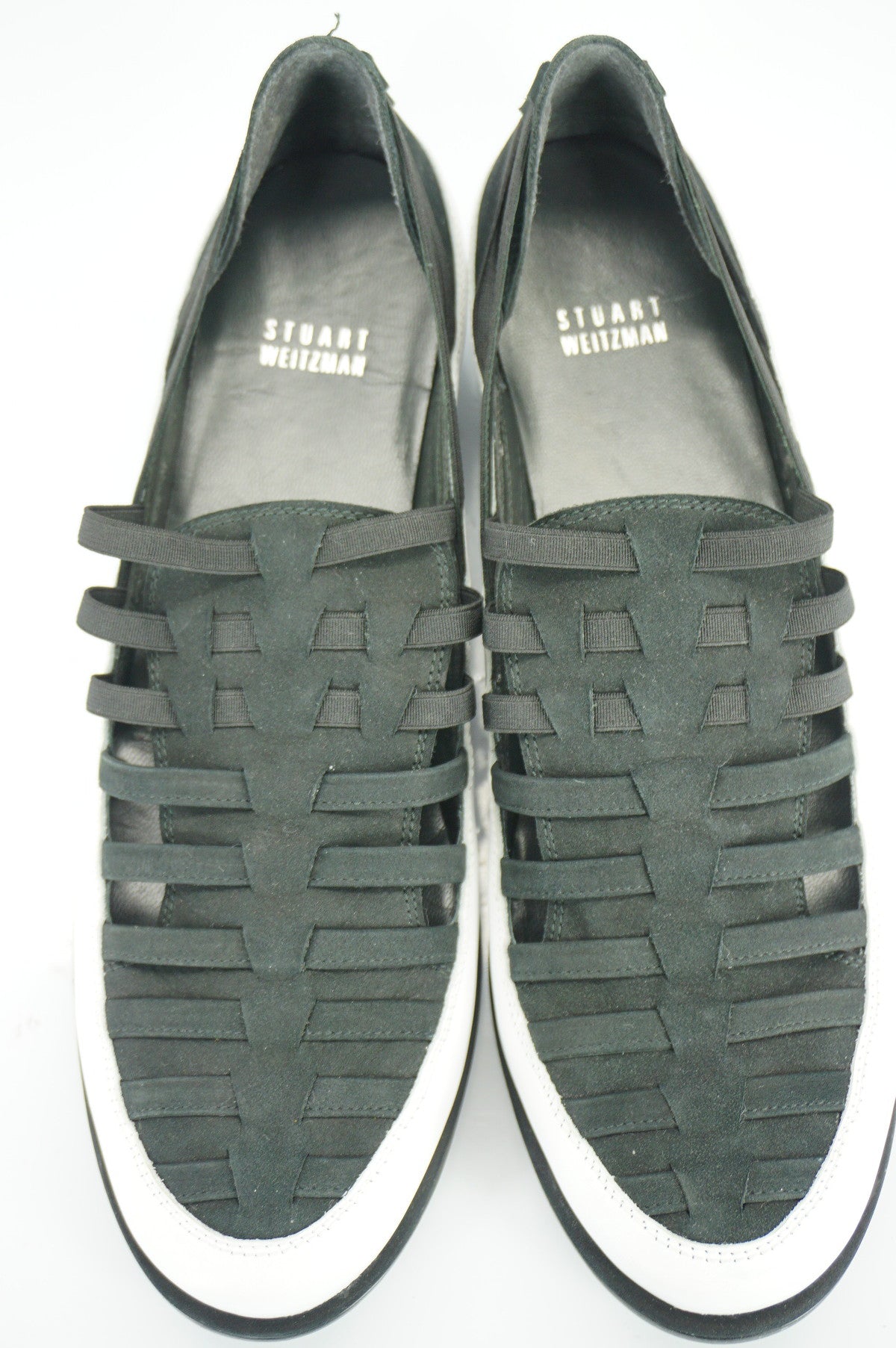 Stuart Weitzman Move In Elastic Stretch Caged Flat Sneakers Size 9.5 NIB Women's