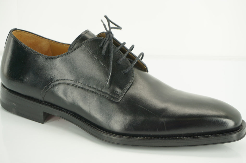 Magnanni Soba Black Leather plain toe oxfords size 10 New lace up $350