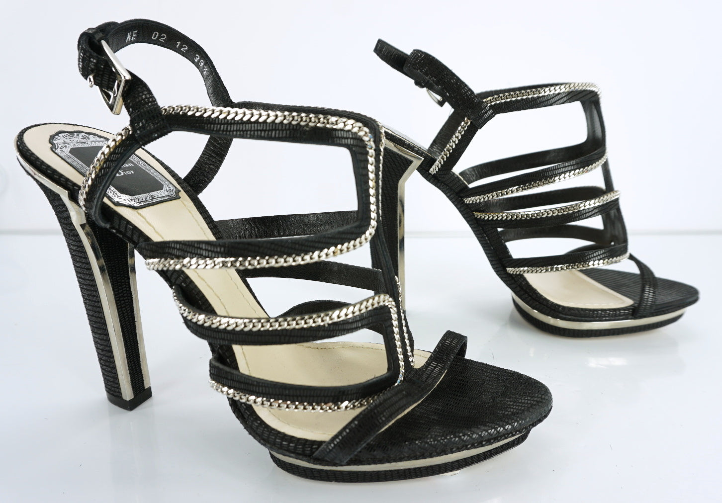 Christian Dior Womens Tejus Sandal Blacks Suede Size 39.5