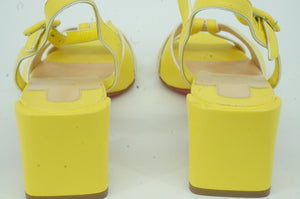 Christian Louboutin Leather Anjalili Leather Sandals SZ 38.5 NIB $945 Yellow