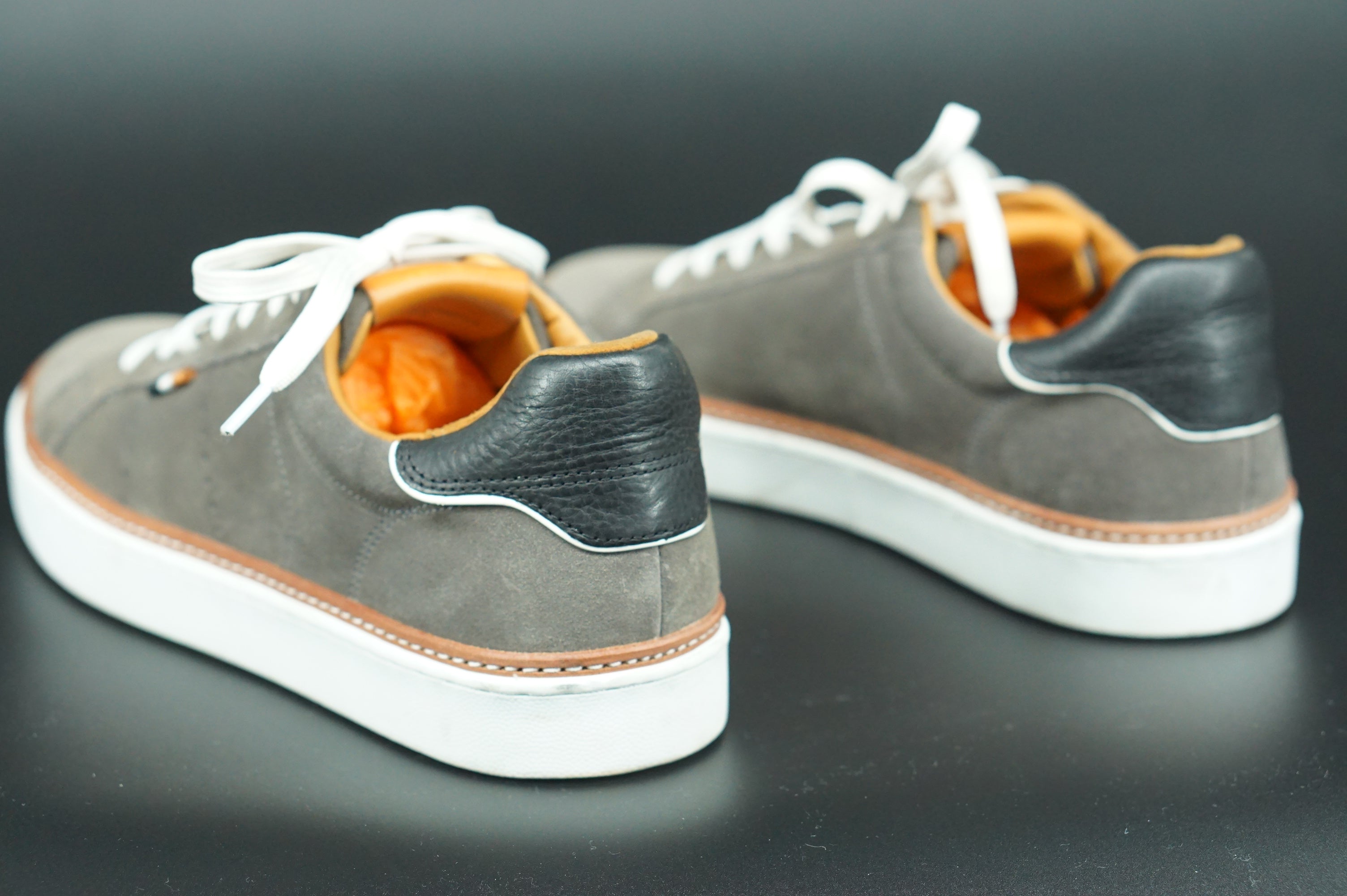 Allen Edmonds Alpha Courtside Venetian Grey Suede Slip on Sneaker Shoe SZ 9 New