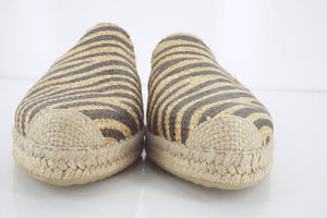 Stuart Weitzman Catalan Striped Espadrille Flat Loafers size 9.5 New $265 SZ Toe