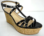 Kate Spade Tropez Patent Platform Cork Wedge T Strap Sandals Size 9.5 New $198