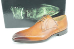 Magnanni Samuel Perforated Toe Oxford Derby Dress Shoes Size 8.5 Brown $395