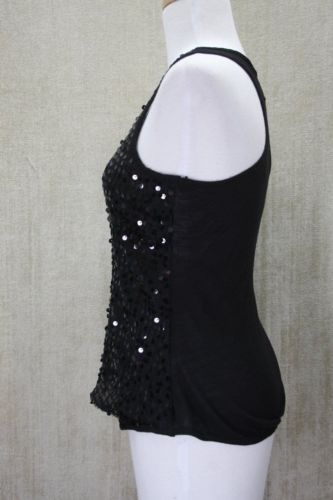 h.i.p. Nordstrom Women's Sequin Tank Top Black XS Juniors NWT Size Extra Small