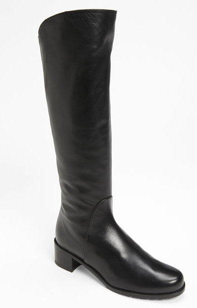 Stuart Weitzman Black leather Arlington Stretch riding boots Size 5.5 New $595