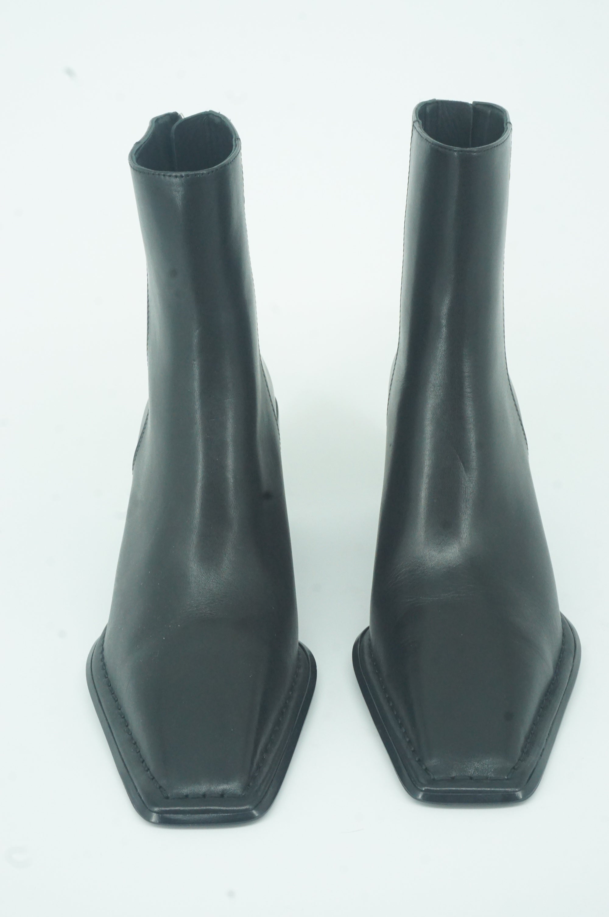 Alexander Wang Parker Square Toe High Block Heel Ankle Booties SZ 38.5 New $750