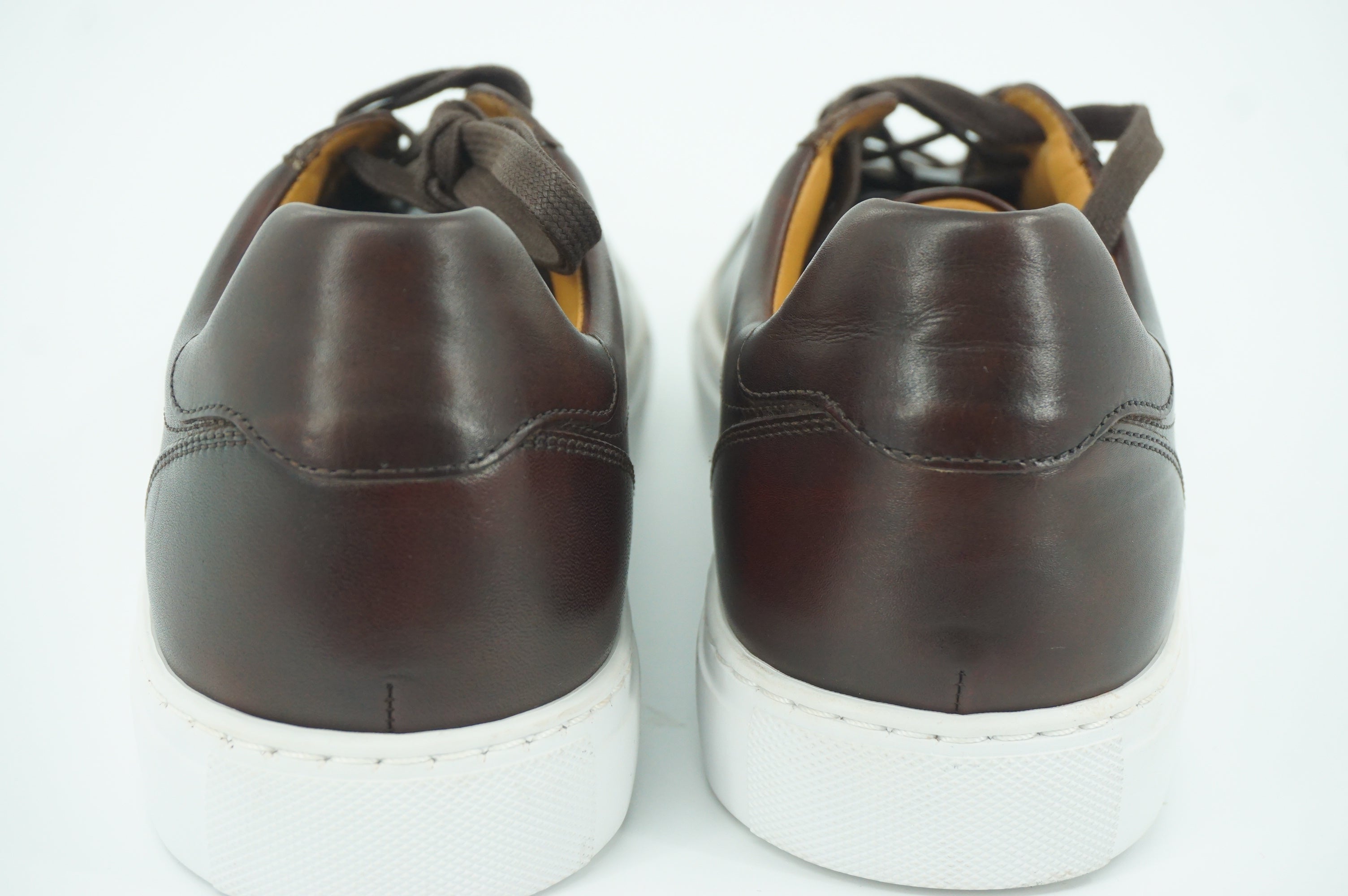 Magnanni Cuervo II Dark Brown Leather Low Top Sneaker SZ 9.5 New dress lace up